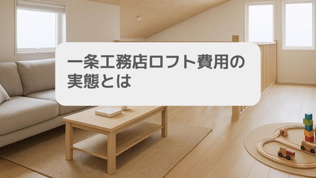 一条工務店ロフト費用の実態とは
