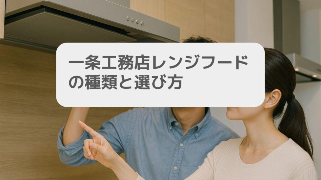 一条工務店レンジフードの種類と選び方