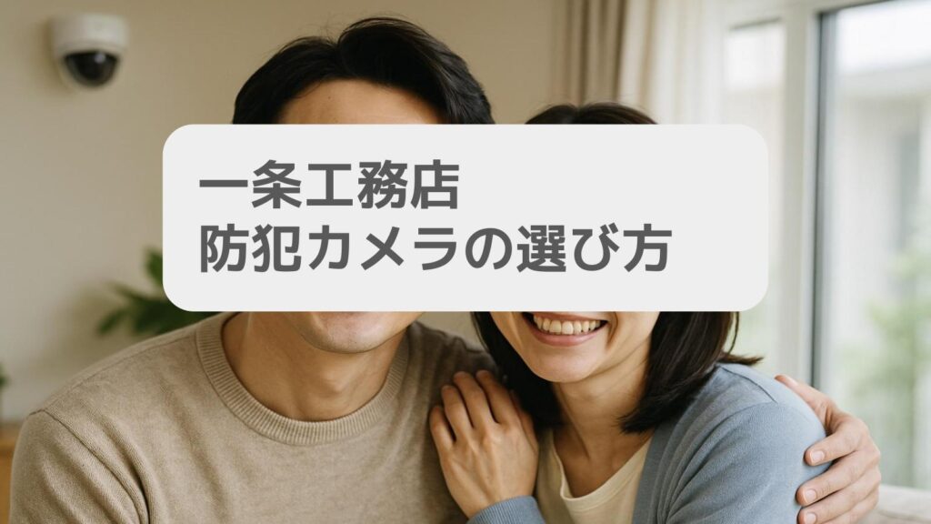 一条工務店 防犯カメラの選び方