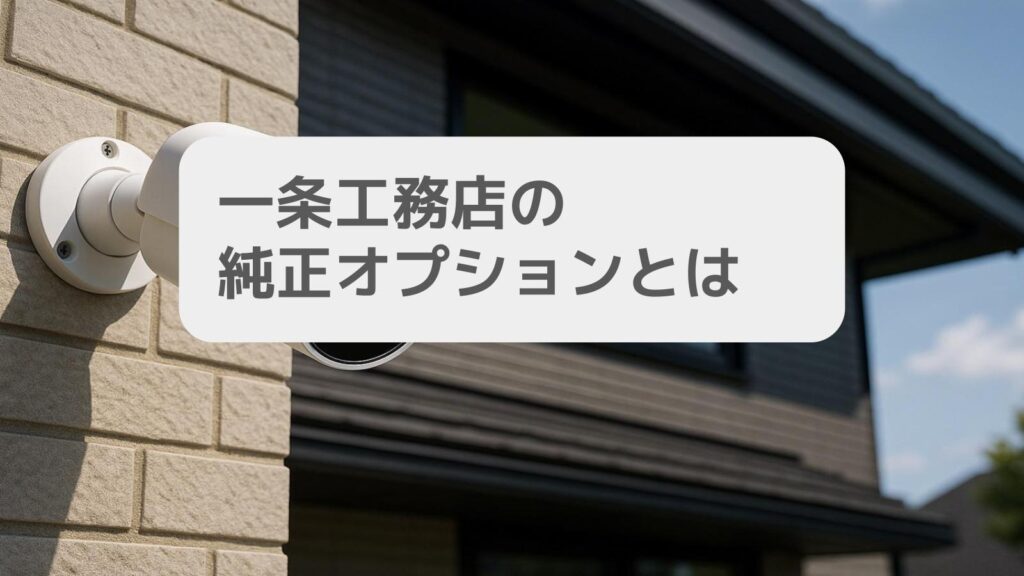 一条工務店の防犯カメラ純正オプションとは