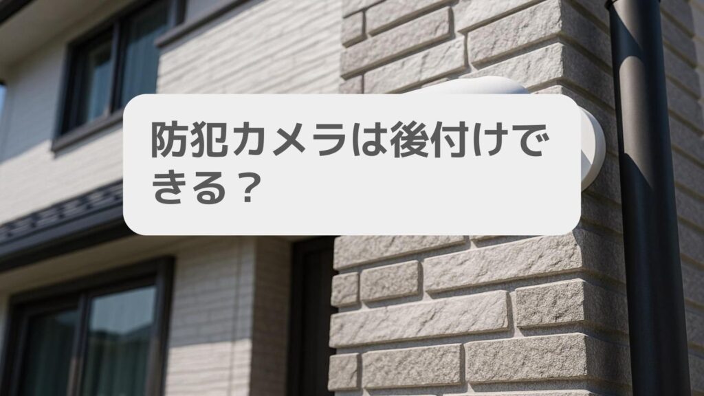 一条工務店 防犯カメラは後付けできる?