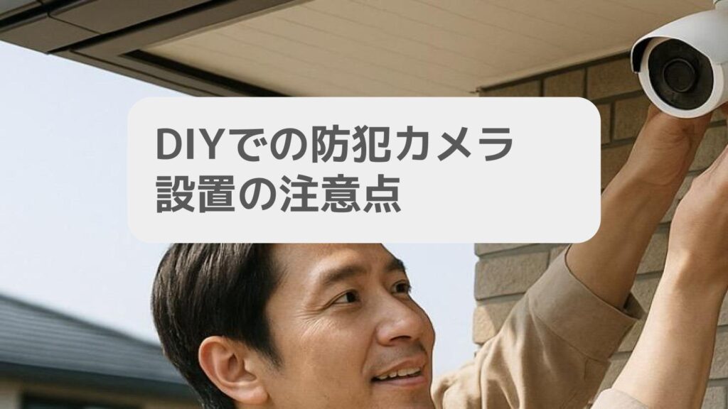 一条工務店 DIYでの防犯カメラ設置の注意点