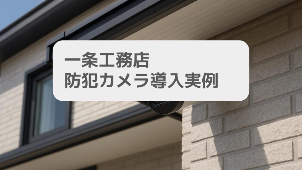 一条工務店 防犯カメラ導入実例