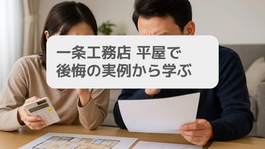 一条工務店 平屋で後悔の実例から学ぶ