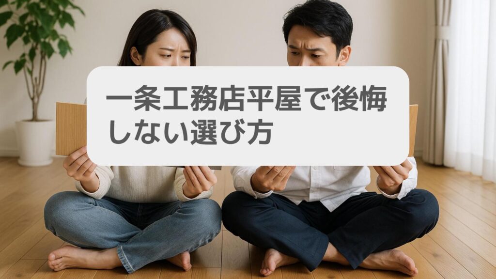 一条工務店 平屋で後悔しない選び方