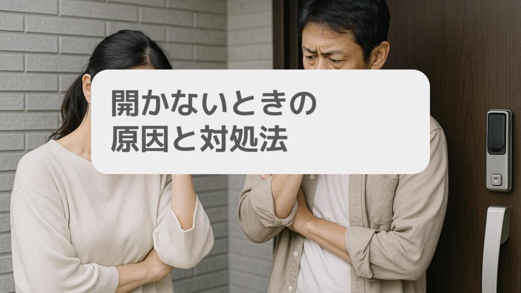 開かないときの原因と対処法