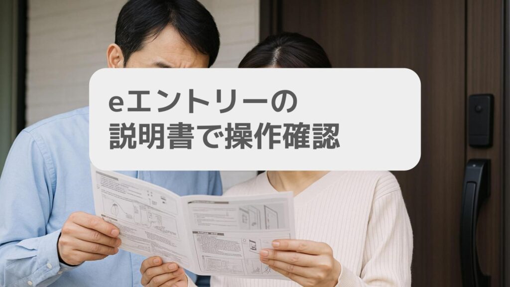 eエントリーの説明書で操作確認