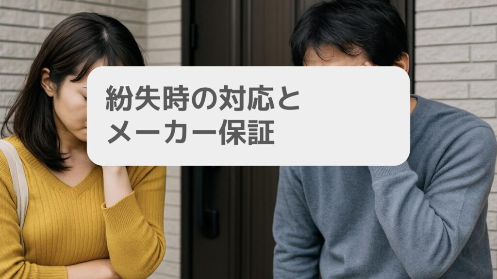 紛失時の対応とメーカー保証