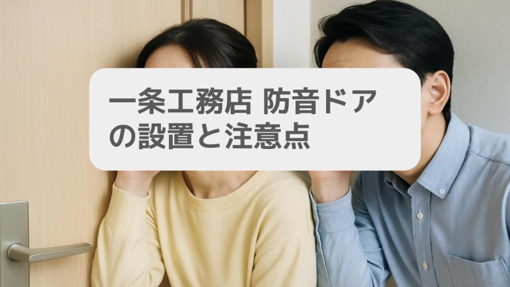 一条工務店 防音ドアの設置と注意点