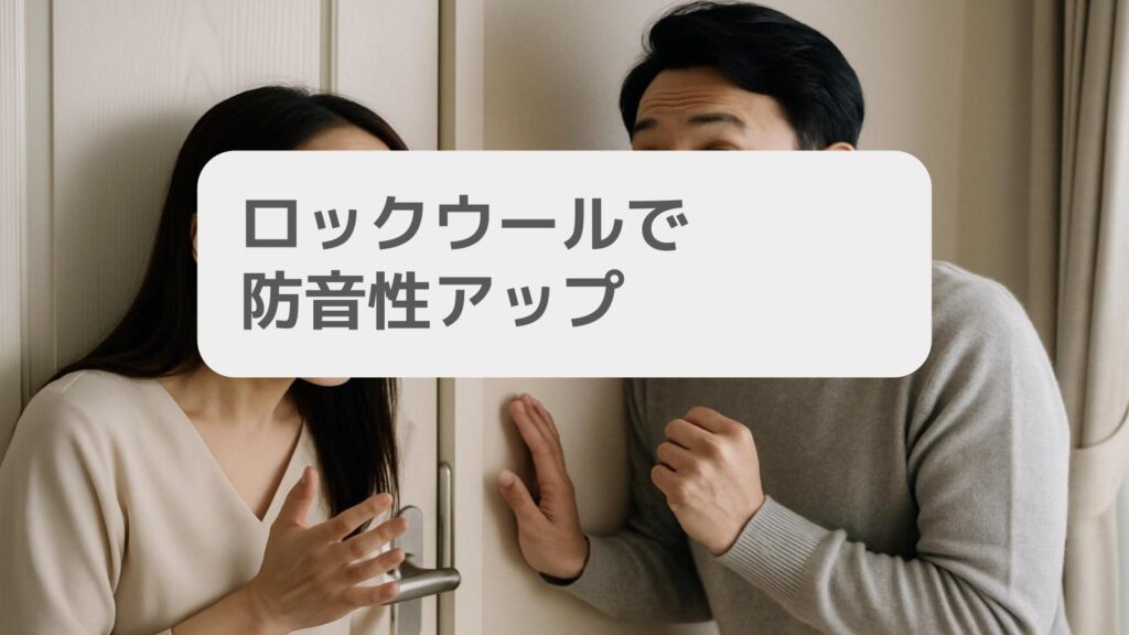 ロックウールで防音性アップ