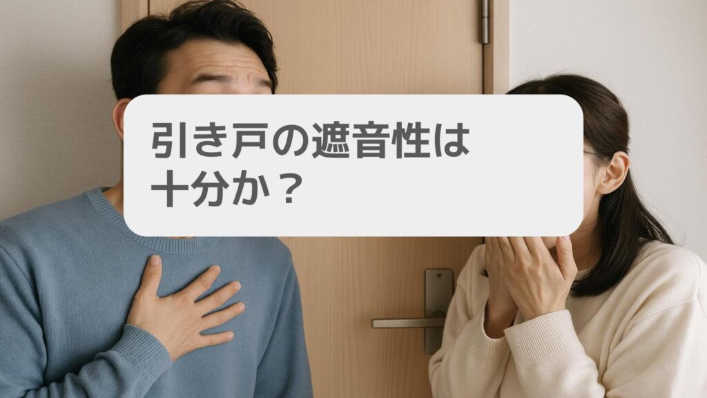 引き戸の遮音性は十分か?