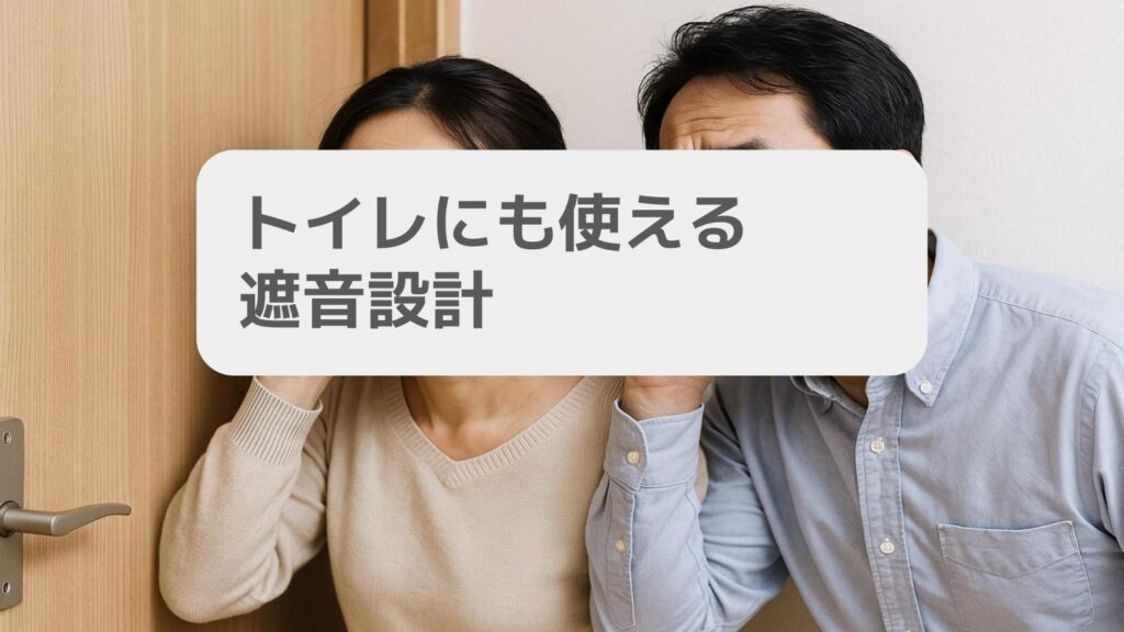 トイレにも使える遮音設計
