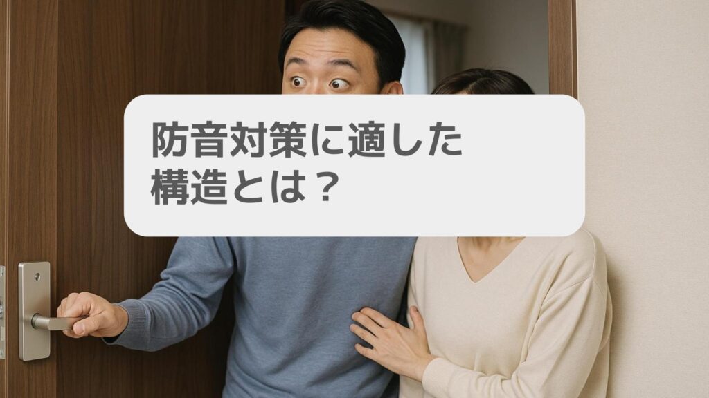 防音対策に適した構造とは?