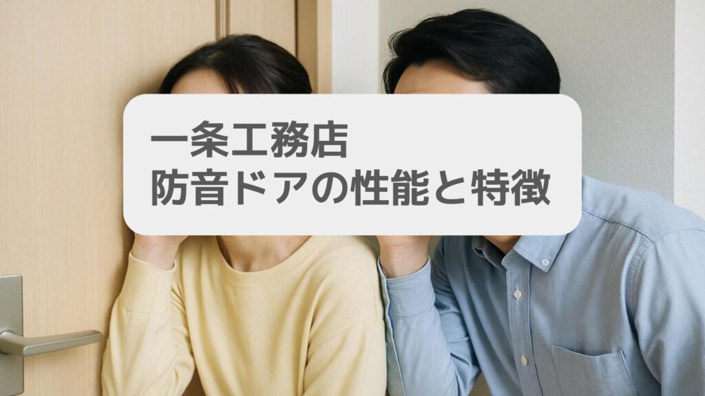 一条工務店 防音ドアの性能と特徴
