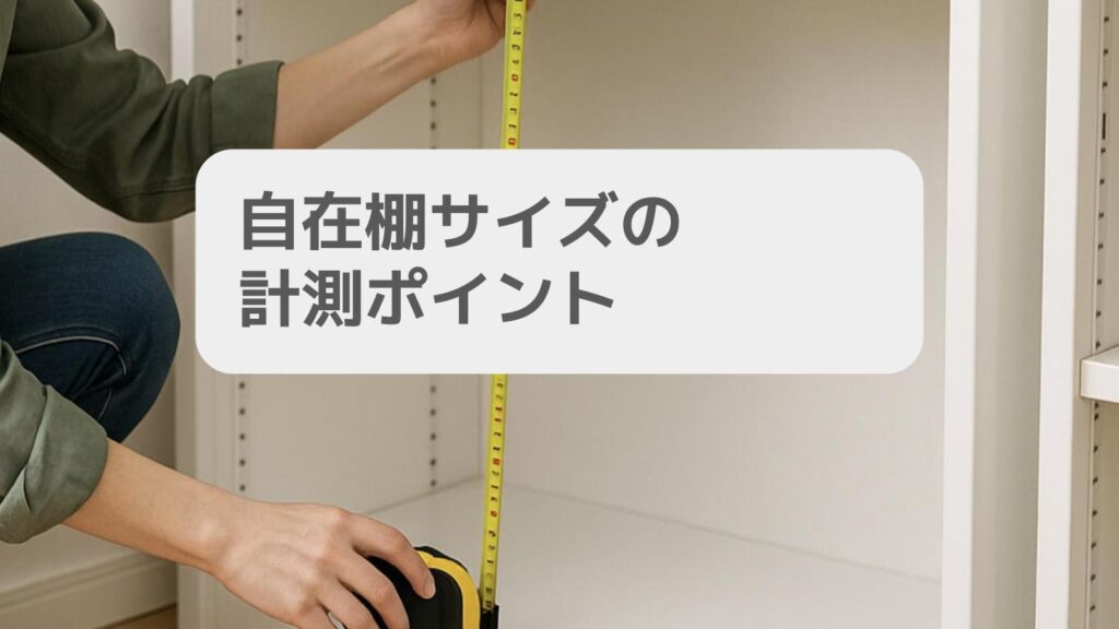 自在棚サイズの計測ポイント