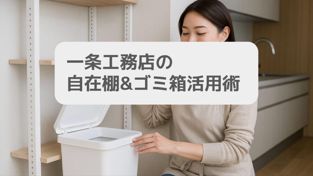 一条工務店の自在棚&ゴミ箱活用術