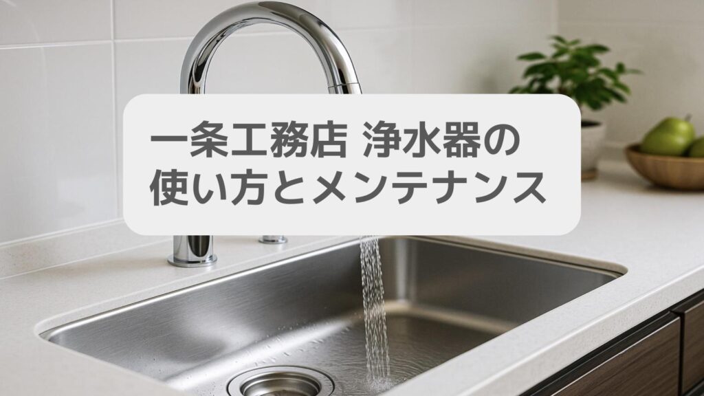 一条工務店 浄水器の使い方とメンテナンス