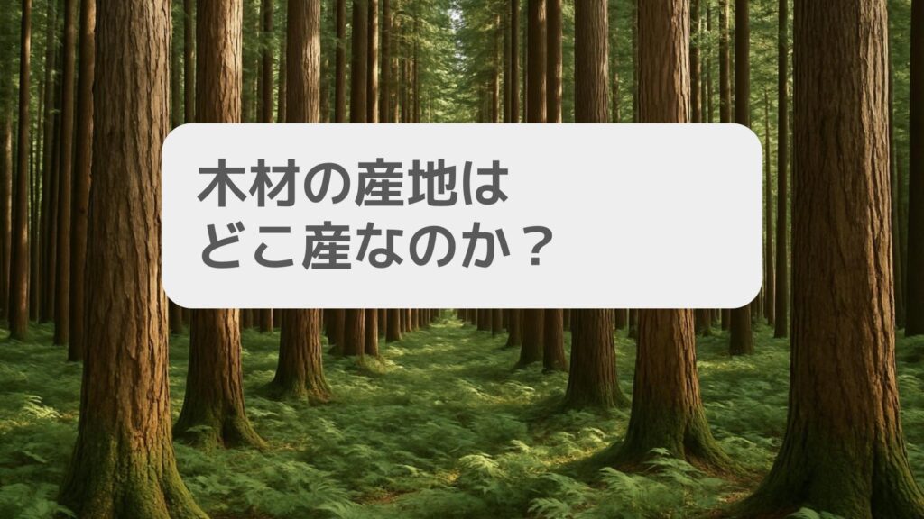 木材の産地はどこ産なのか?