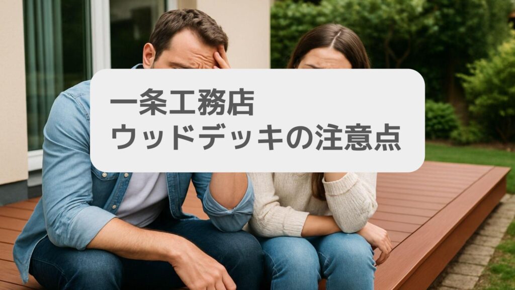 【後悔しがち】一条工務店ウッドデッキの注意点