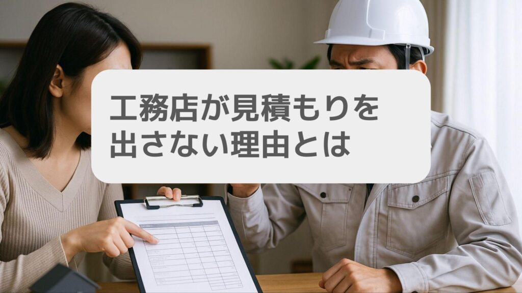 工務店が見積もりを出さない理由とは