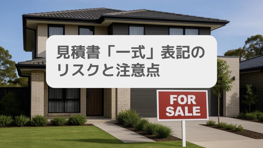 見積書「一式」表記のリスクと注意点
