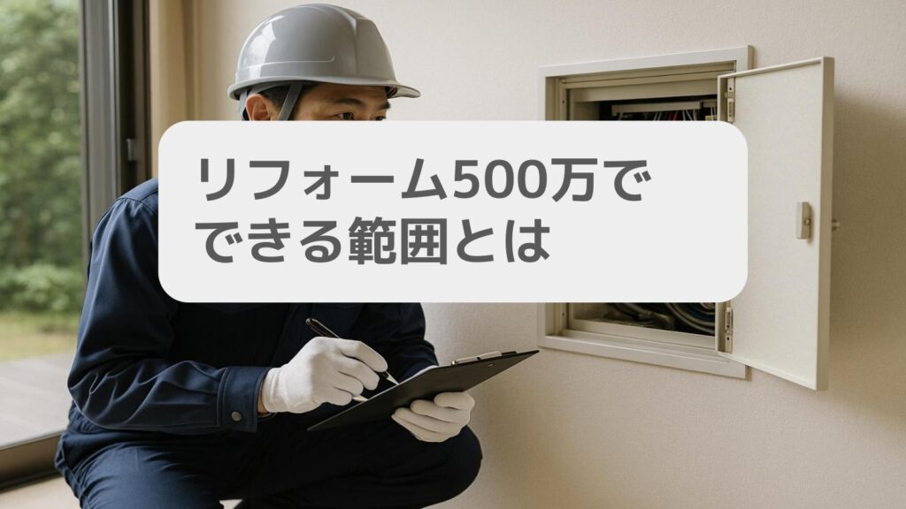 リフォーム500万でできる範囲とは