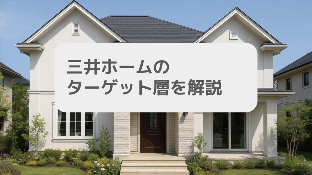三井ホームのターゲット層を解説