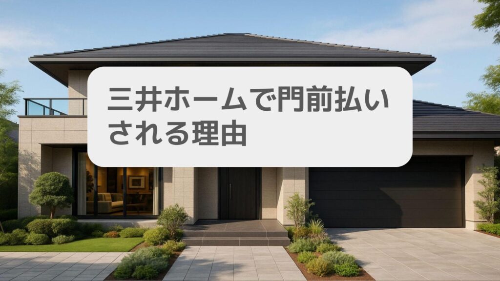 三井ホームで門前払いされる理由