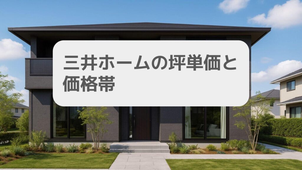 三井ホームの坪単価と価格帯
