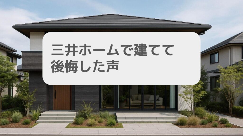 三井ホームで建てて後悔した声