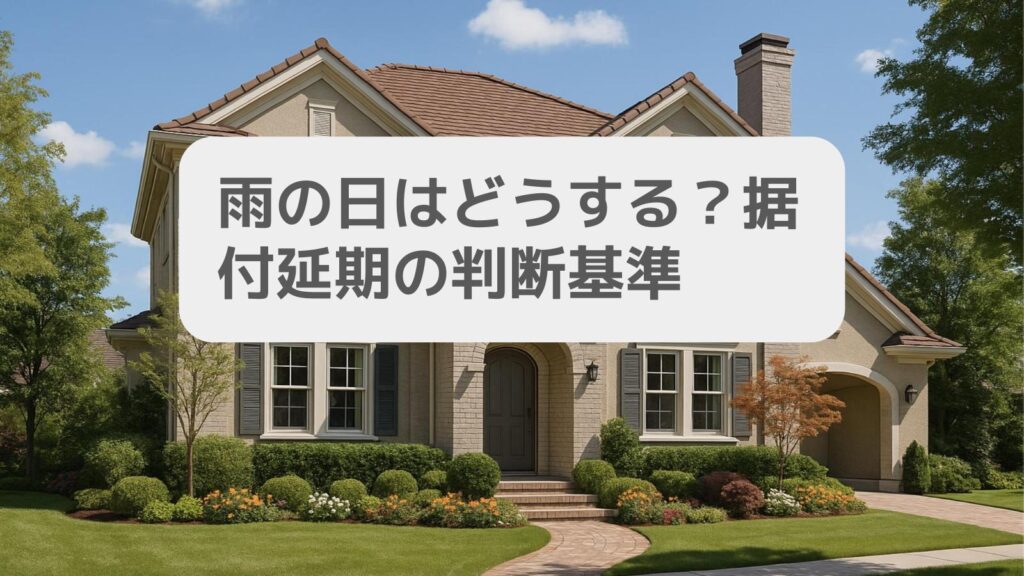 雨の日はどうする?据付延期の判断基準