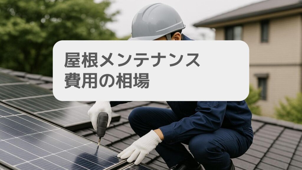 屋根メンテナンス費用の相場