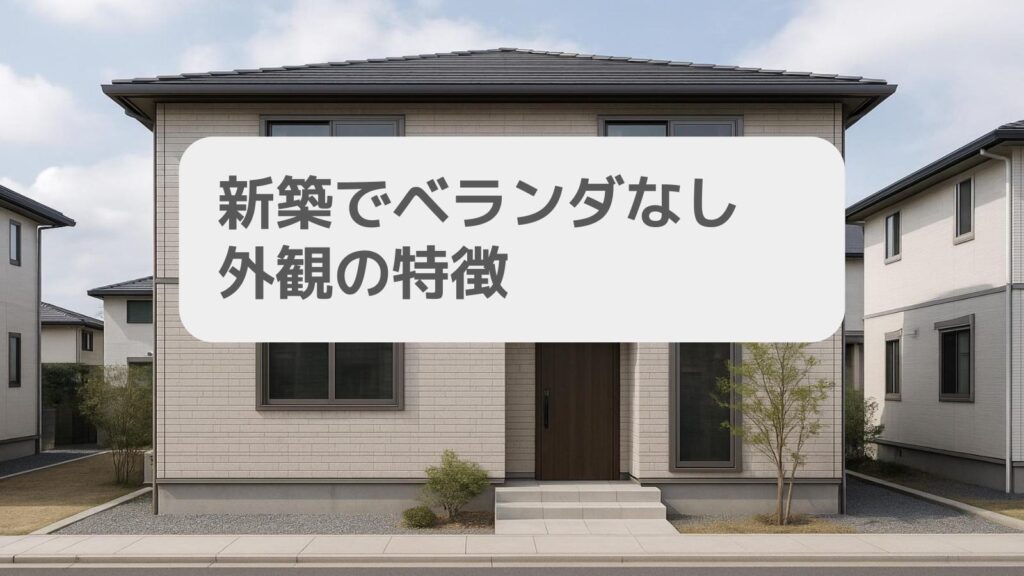 新築でベランダなし 外観の特徴