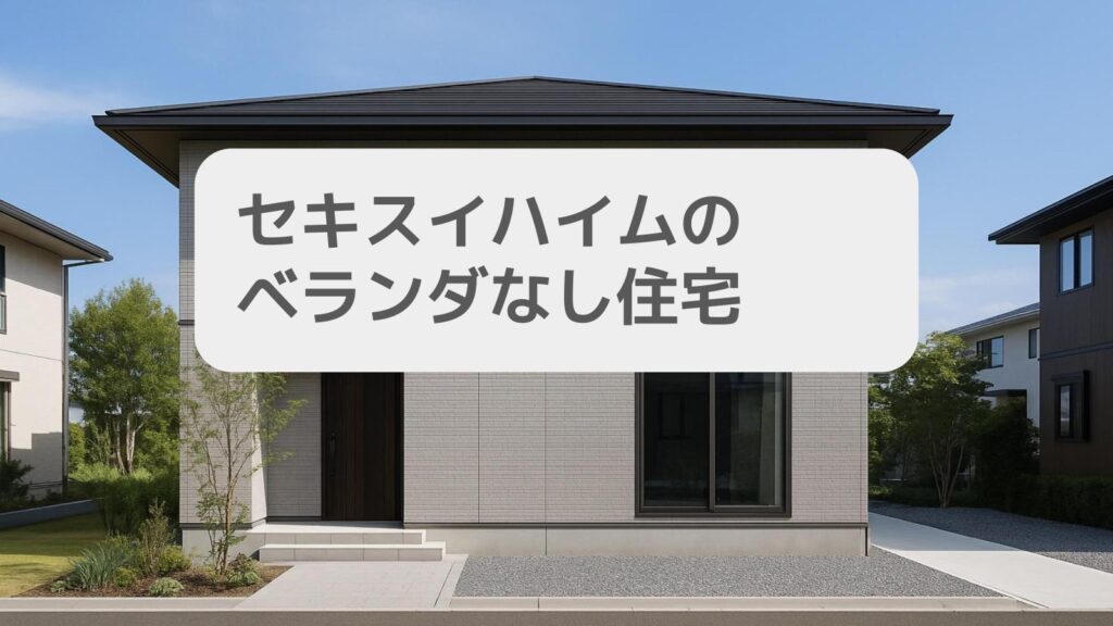 セキスイハイムのベランダなし住宅って実際どう?