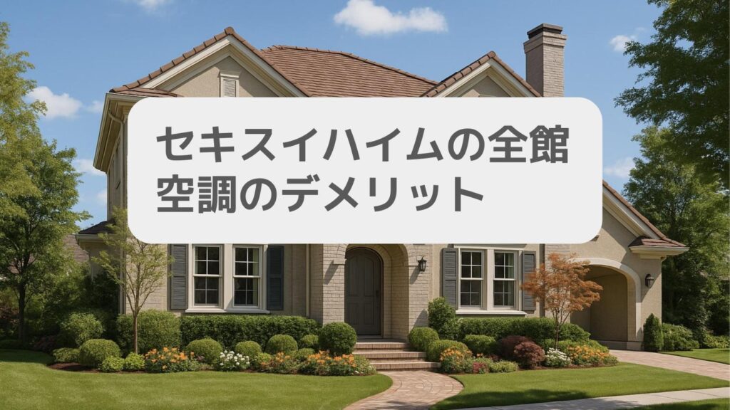 セキスイハイムの全館空調のデメリット