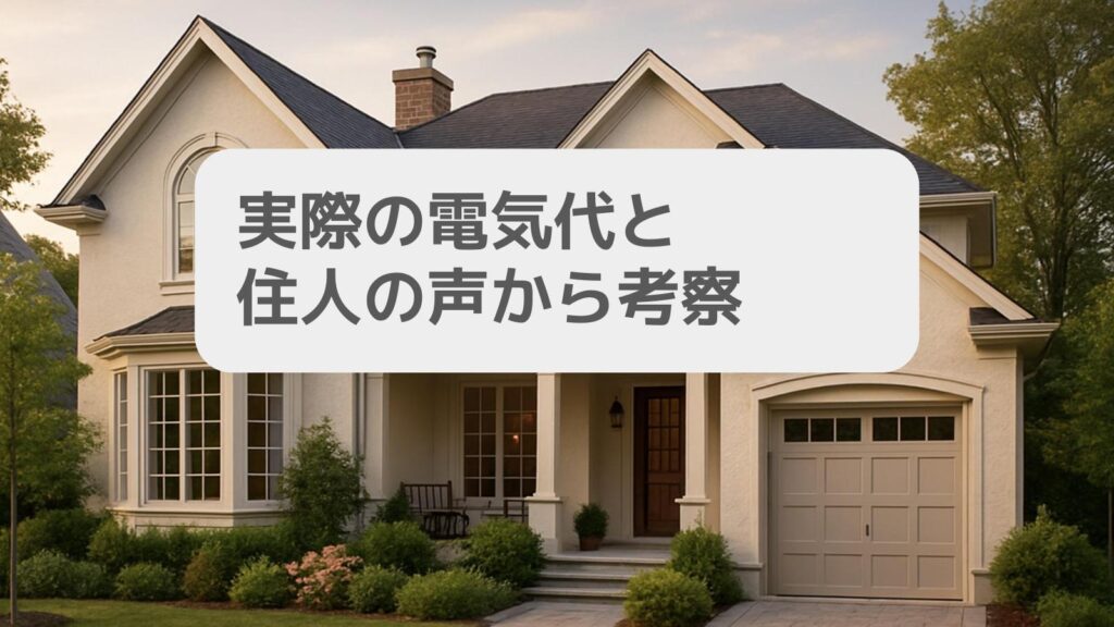 実際の電気代と住人の声から考察