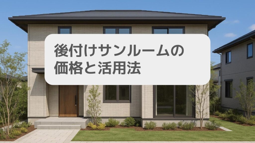 セキスイハイムの後付けサンルームの価格と活用法