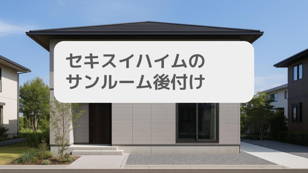 セキスイハイムのサンルーム後付け