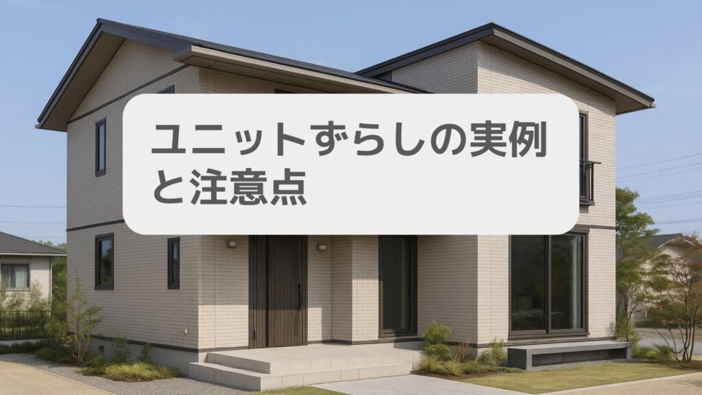 セキスイハイム ユニットずらしの実例と注意点