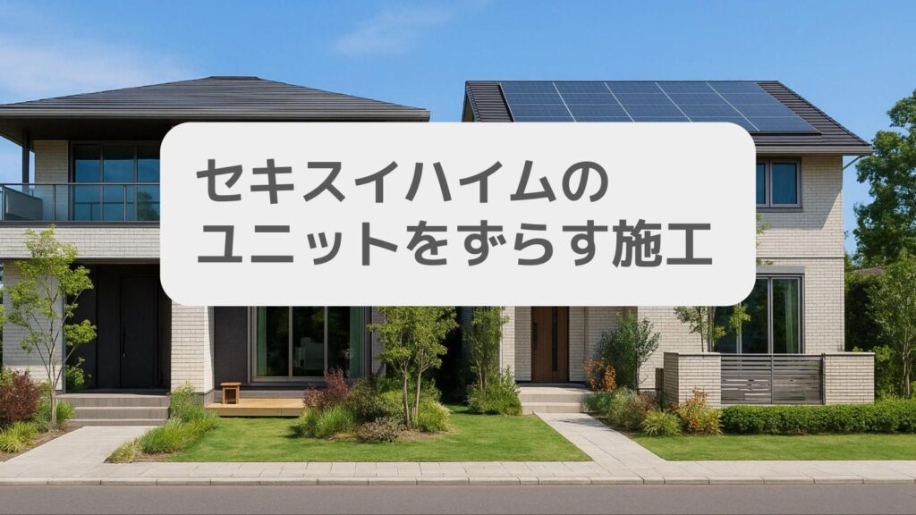 セキスイハイムのユニットをずらす施工とは