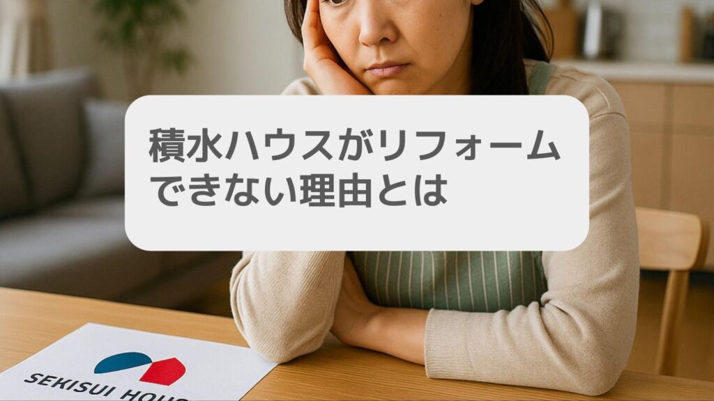 積水ハウスがリフォームできない理由とは