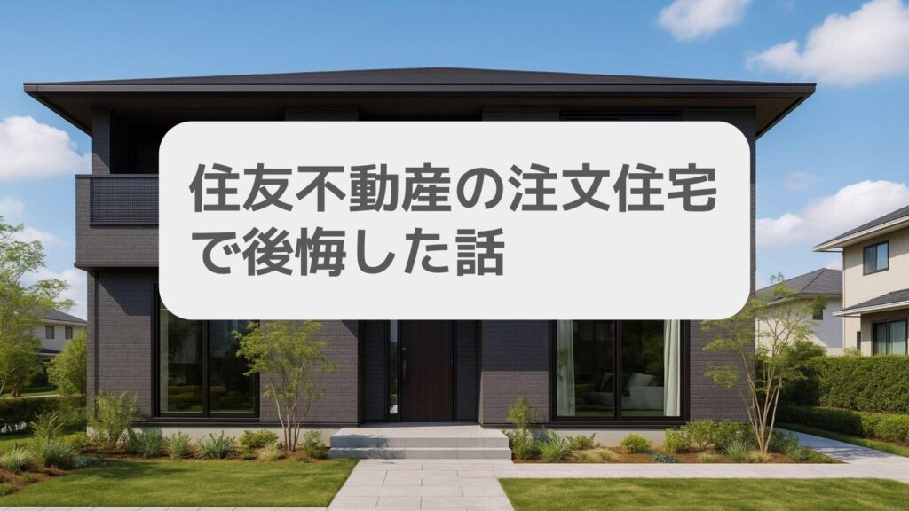 住友不動産の注文住宅で後悔した話