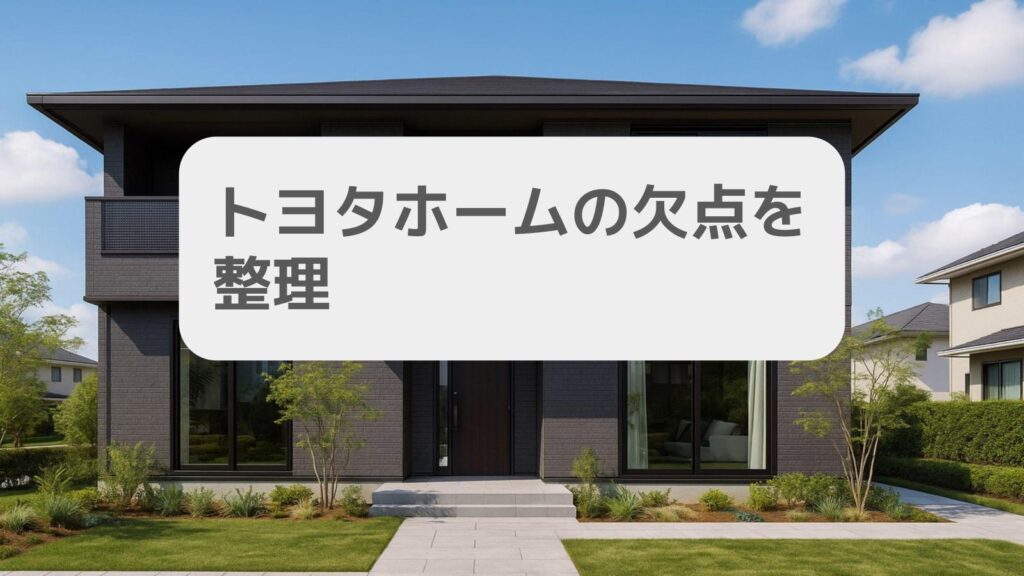 トヨタホームの欠点を整理