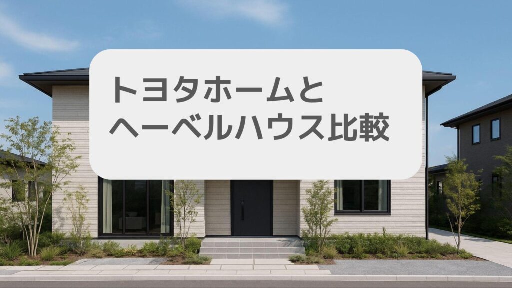 トヨタホームとヘーベルハウス比較