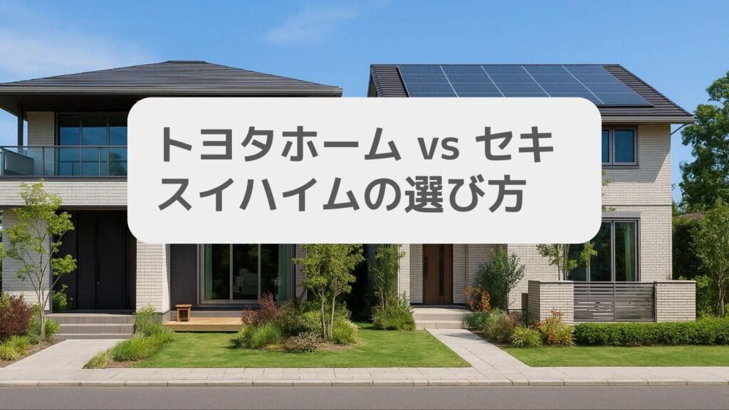 トヨタホーム vs セキスイハイムの選び方