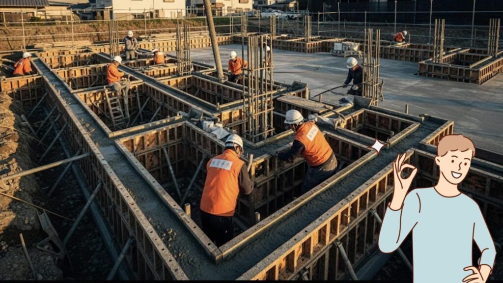 ヘーベルハウス 基礎 近年は一体打ちが標準仕様なのか
